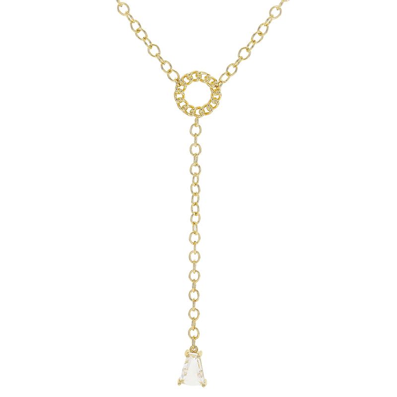 Colar-curto-com-pingente-oval-vazado-e-zirconia-cristal-