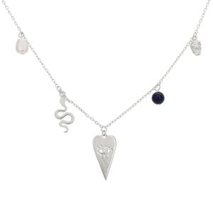 Colar Patuá com Olho Grego e Serpente