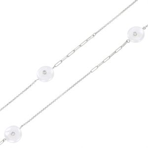Colar Longo com Pérola e Zircônia