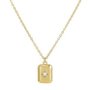 Colar Detalhe em Zircônia Dourado
