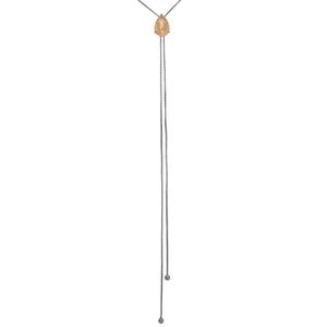 Colar Gravatinha com Zircônia "Citrino"