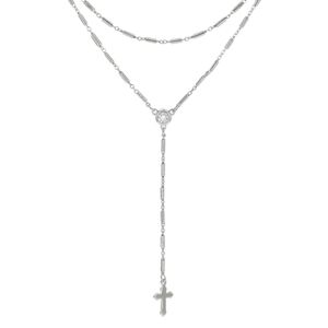 Colar Duplo com Crucifixo