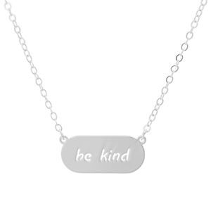 Colar be kind liso vazado