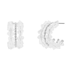 Argola Trabalhada Com Pedras De Vidro