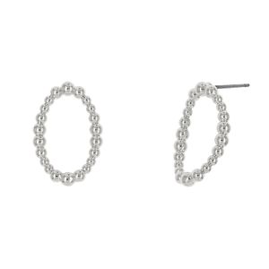 Brinco Oval de Bolinhas