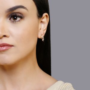 Brinco trabalhado com zircônias