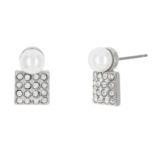 Brinco de pérola e strass