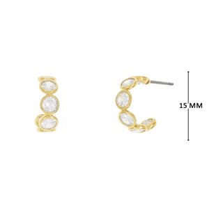 Mini argola com zircônias