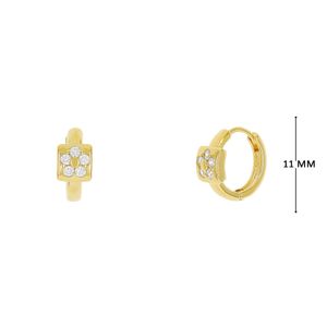 Mini argola com zircônias