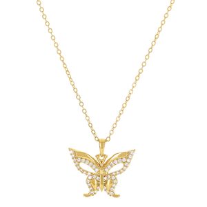 Colar com pingente borboleta