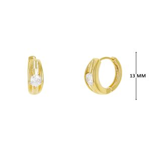Mini argola com zircônia