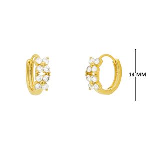 Mini argola com zircônias