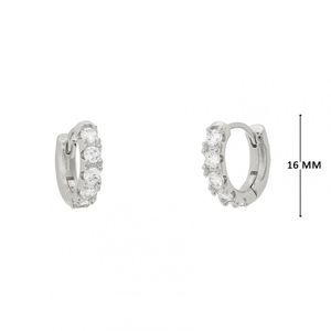 Mini argola com zircônias