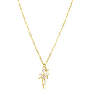 Colar com Pingente de Crucifixos