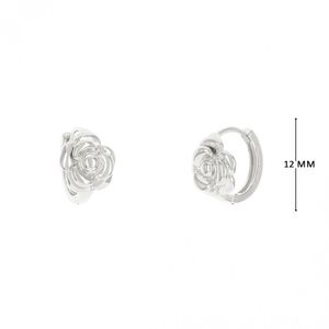 Mini argola com flor