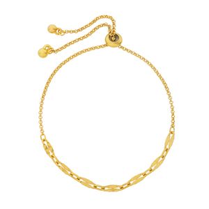 Pulseira Regulável com Elos Texturizados