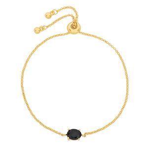 Pulseira pedra de vidro preta