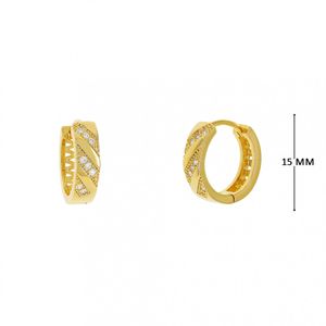 Mini argola com zircônias