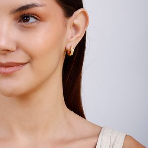 Mini argola com zircônias