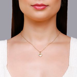 Colar Coração com Crucifixo