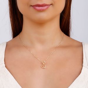 Colar com Pingente de Corações
