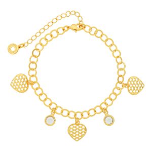 Pulseira com Corações