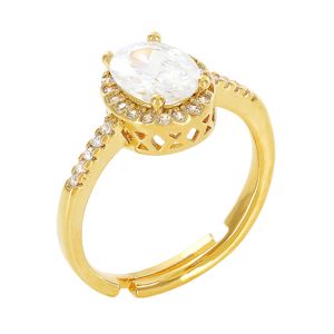 Anel com Zircônia Oval