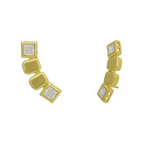 Ear Cuff Liso em Cristal