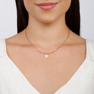 Colar com Pingente em Zircônias
