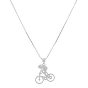 Colar com Pingente "Ciclista"