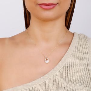 Conjunto com Pingente Oval