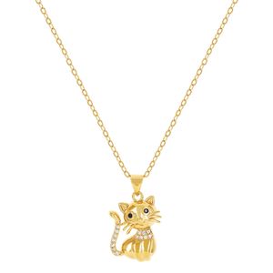Colar com Pingente de Gato
