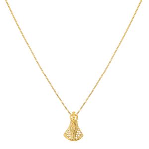 Colar com Pingente de Nossa Senhora de Aparecida