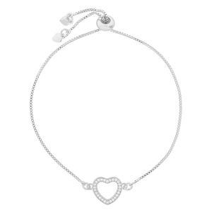 Pulseira com Coração em Zircônias
