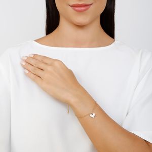 Pulseira com Pingente de Coração