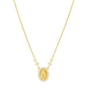 Colar com Pingente de Nossa Senhora de Aparecida