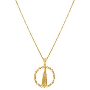Colar com Pingente de Nossa Senhora de Fátima