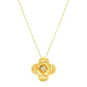 Colar com Pingente de Flor