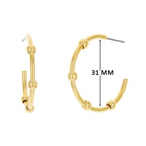 Argola com Detalhes Lisos