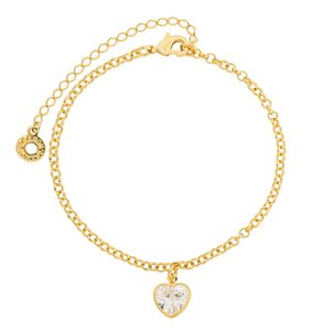 Pulseira com Pingente de Coração
