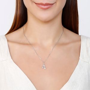 Colar com Pingente em Zircônias