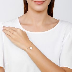 Pulseira com Pingente de Coração
