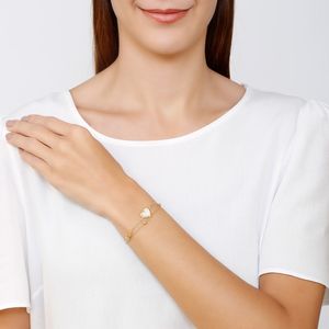 Pulseira com Coração Cravejado
