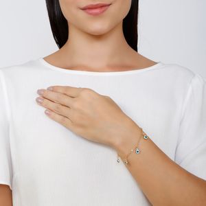 Pulseira com Olhos Gregos