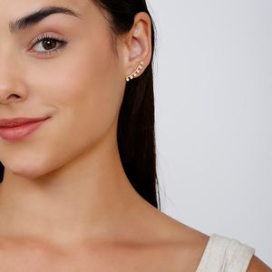 Brinco Ear Cuff com Zircônias