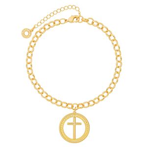 Pulseira com Pingente de Crucifixo