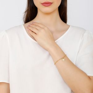 Pulseira com Pingente de Coração