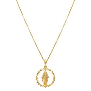 Colar com Pingente de Nossa Senhora das Graças