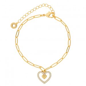 Pulseira com Pingente de Coração