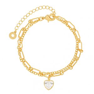 Pulseira com Pingente de Coração